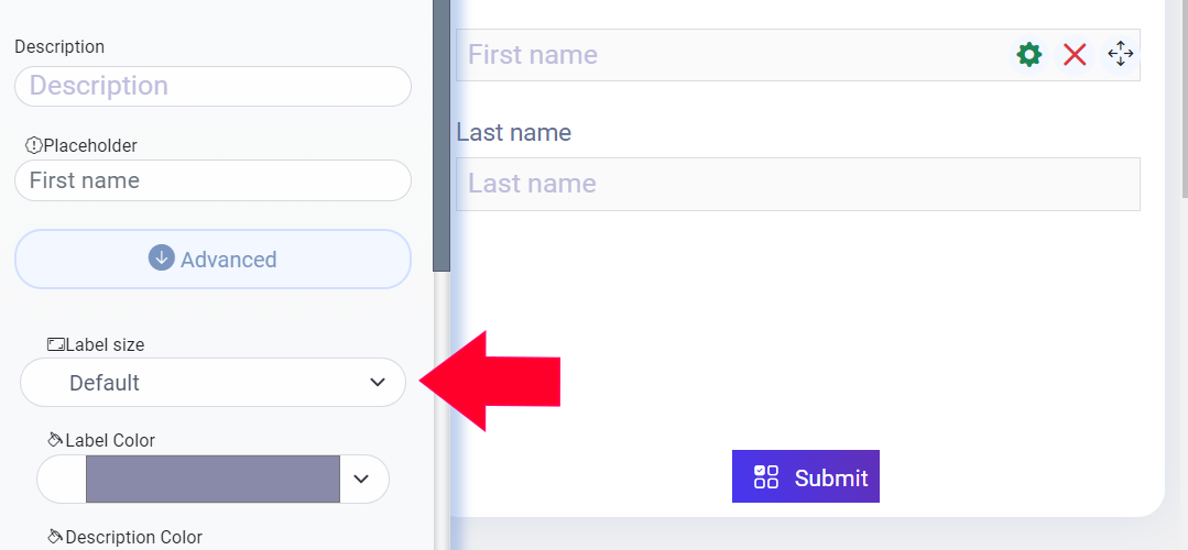 How To Change Label Name And Inputs Of Easy Form Builder? White