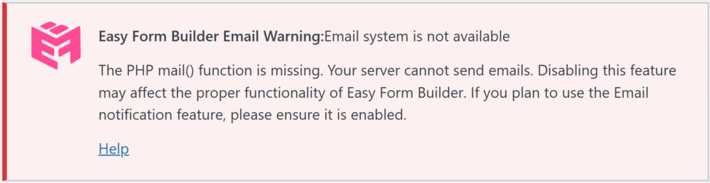 Email system is not available
