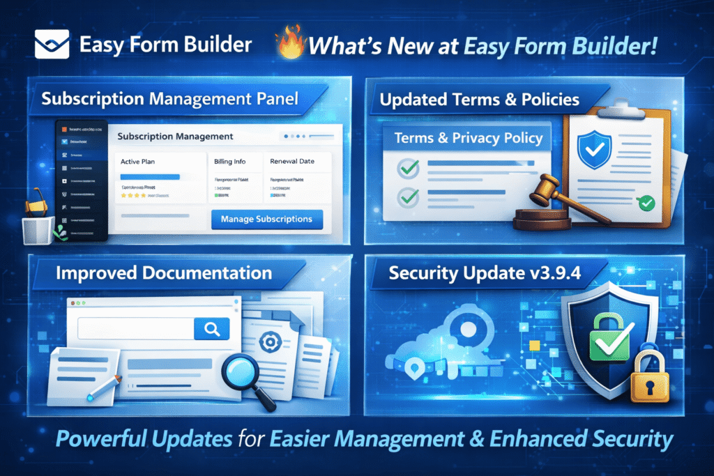 update news easy form builder 3.9.4