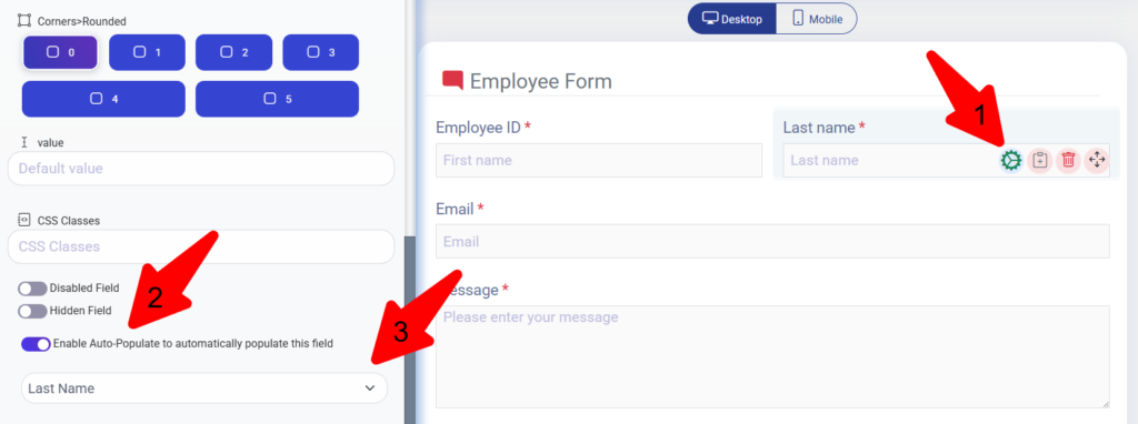 Enable Auto-Populate to automatically